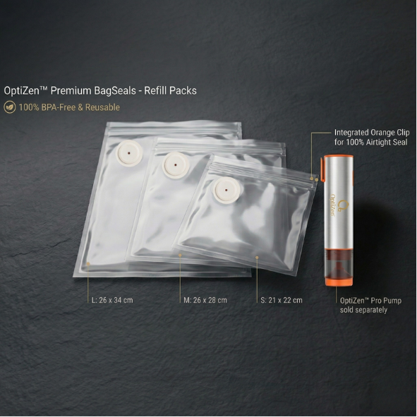 OptiZen™ Premium BagSeals - Refill Pack 30 stuks s/m/l